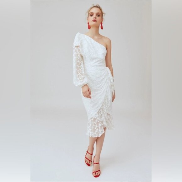 Keepsake Retrospect Midi Dress Ivory - Picture 2 of 7